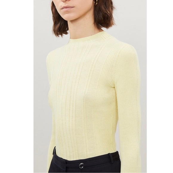 NEW VINCE RIB KNIT LONG SLEEVE TOP - Picture 3 of 10